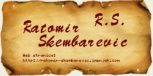 Ratomir Škembarević vizit kartica